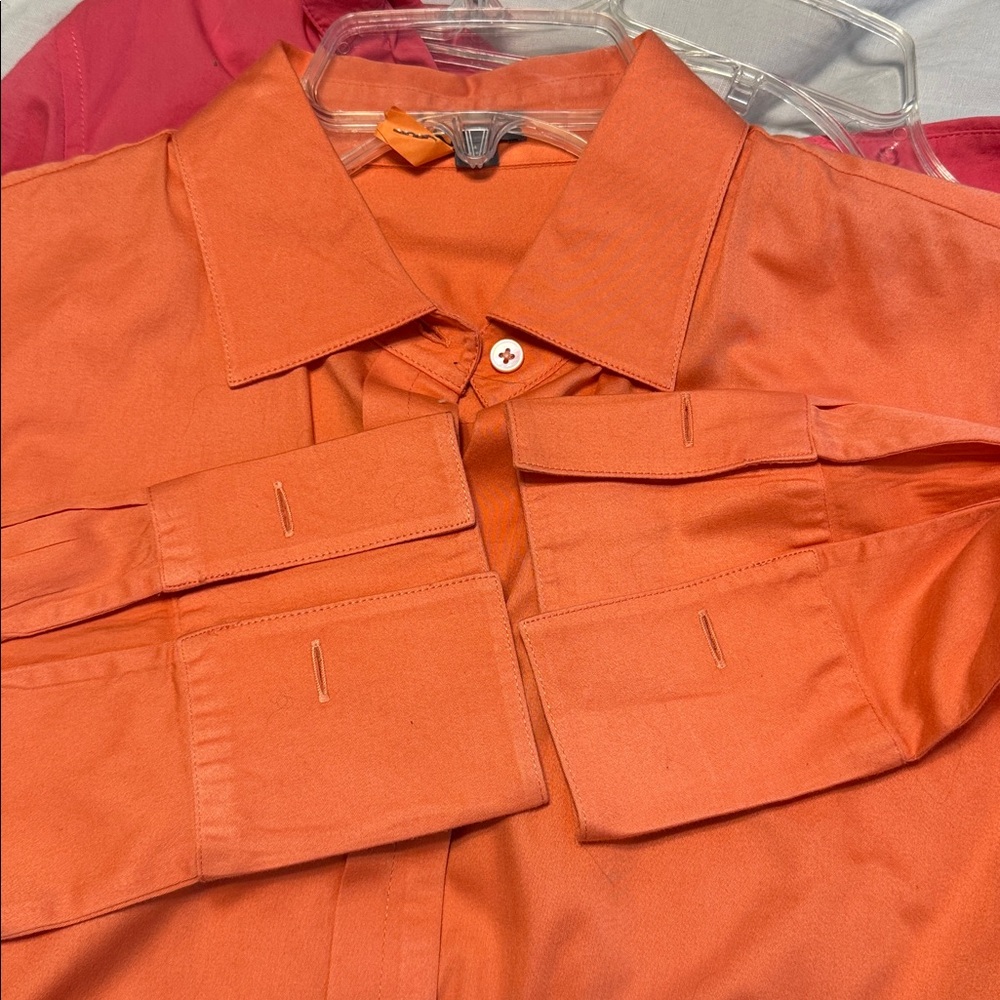 Ann Taylor Button Down Fitted Salmon Shirt - Picture 10 of 10